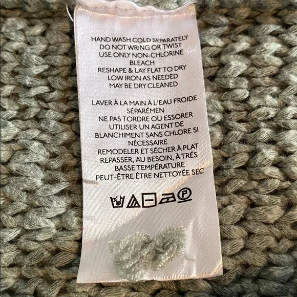 Anthropologie Pilcro NWT Turtleneck Tank Sweater in Moss Chunky Cotton Blend L - Picture 12 of 14